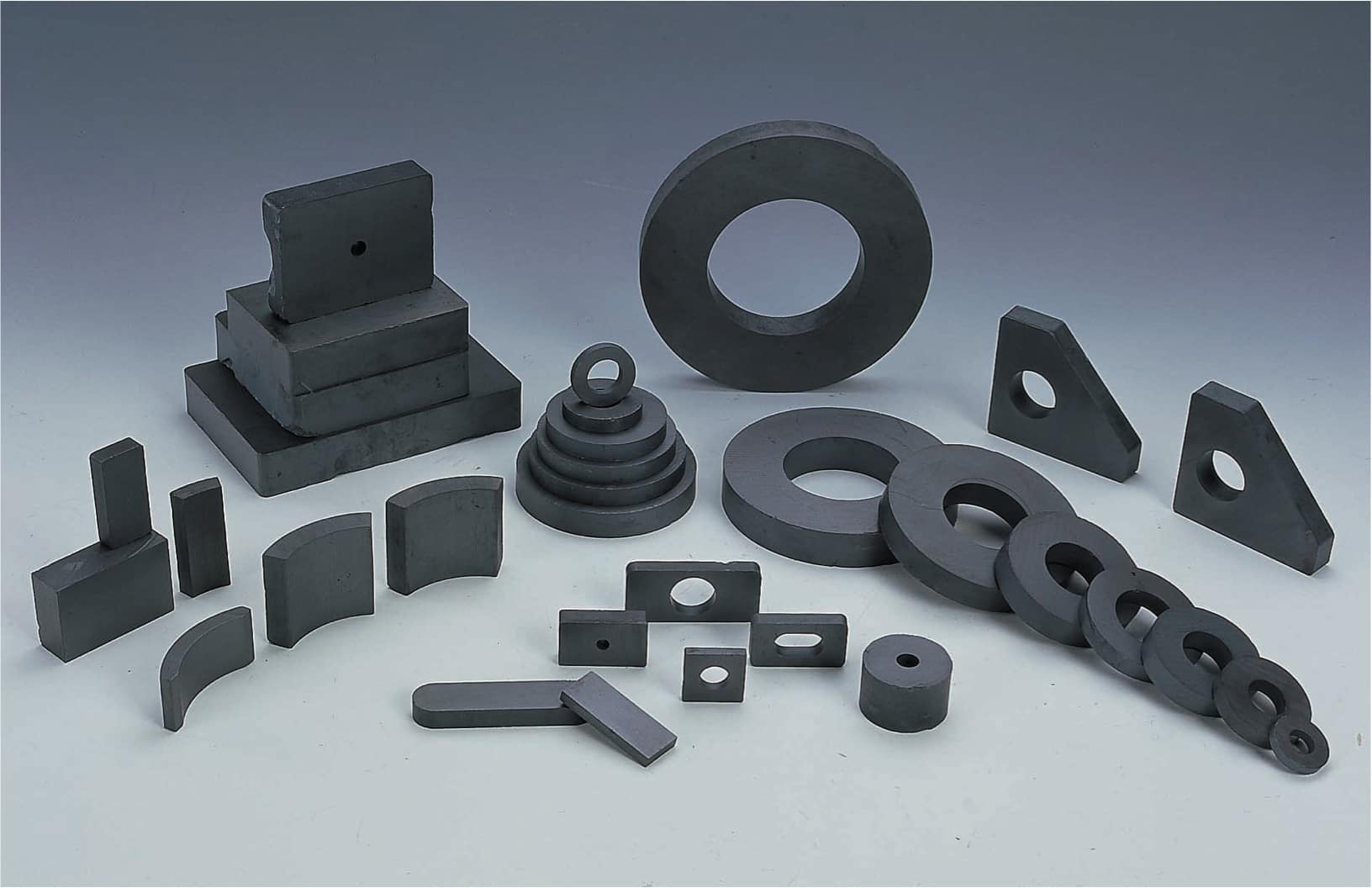 close up of ceramic magnets